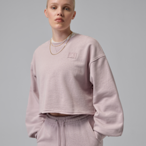 jordan flight fleece Женский укороченный свитшот с круглым вырезом