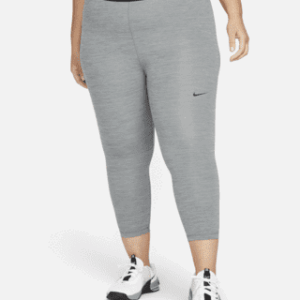 nike pro Женские укороченные леггинсы со средней посадкой и сетчатыми вставками (большие размеры)