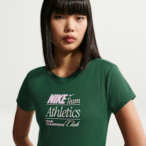 nike sportswear chill knit Женская узкая укороченная футболка модного кроя