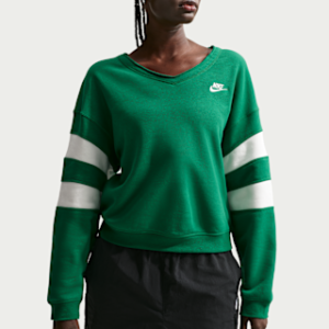 nike sportswear club fleece Женский свитшот оверсайз с v образным вырезом