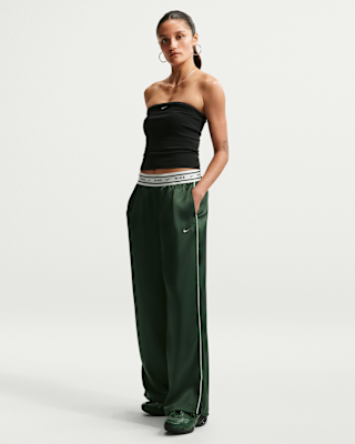 nike sportswear Женские свободные атласные брюки со средней посадкой nike sportswear Женские свободные атласные брюки со средней посадкой