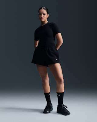 nike sportswear phoenix fleece Женские свободные шорты с высокой талией nike sportswear phoenix fleece Женские свободные шорты с высокой талией