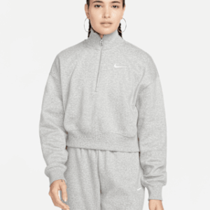 nike sportswear phoenix fleece Женский укороченный свитшот на молнии 1/4