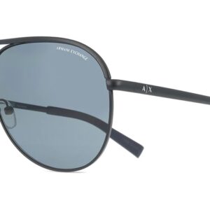 armani exchange blue pilot men's sunglasses ax2002 60992v 61