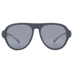 armani exchange grey mirror pilot men's sunglasses ax4126su 83016g 58