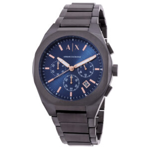 armani exchange rafael chronograph quartz blue dial men's watch ax4182