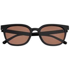 bertha ladies black round sunglasses brsbr051c2
