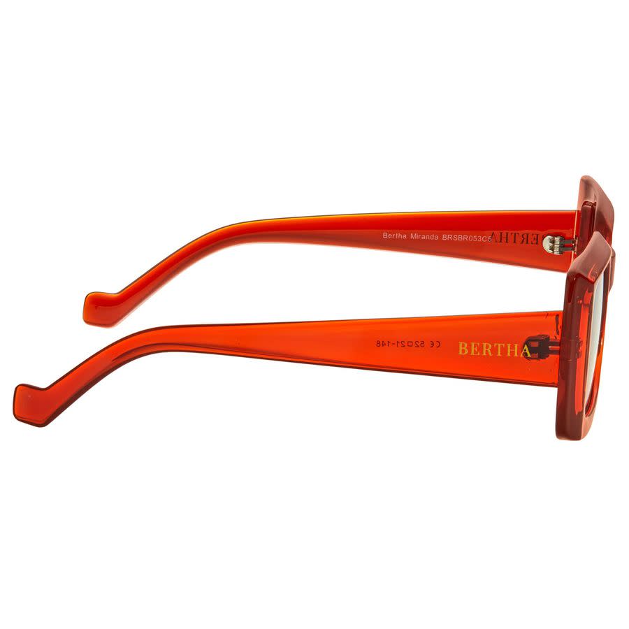 bertha ladies orange rectangular sunglasses brsbr053c5 bertha ladies orange rectangular sunglasses brsbr053c5