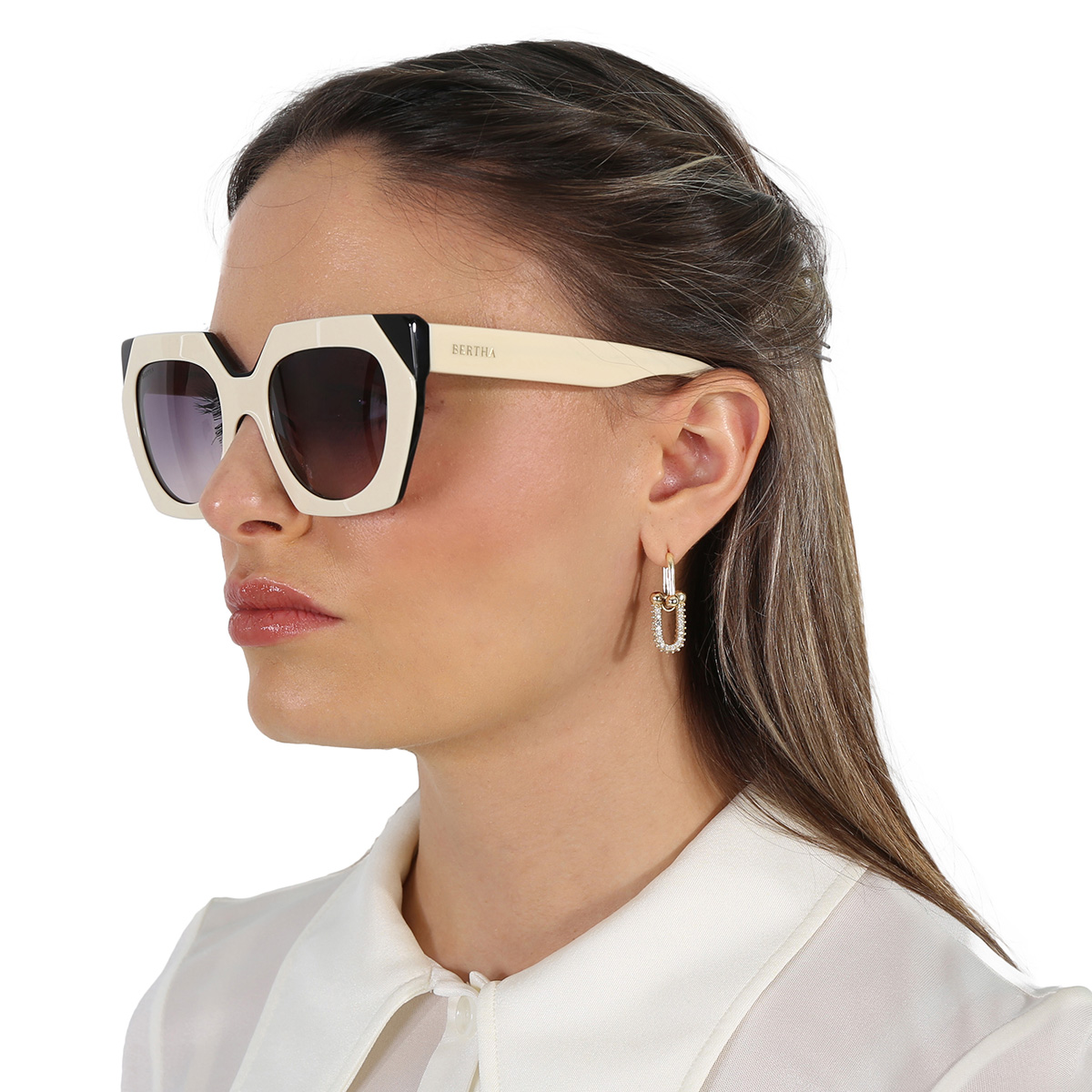 bertha ladies white cat eye sunglasses brsit105 3 bertha ladies white cat eye sunglasses brsit105 3