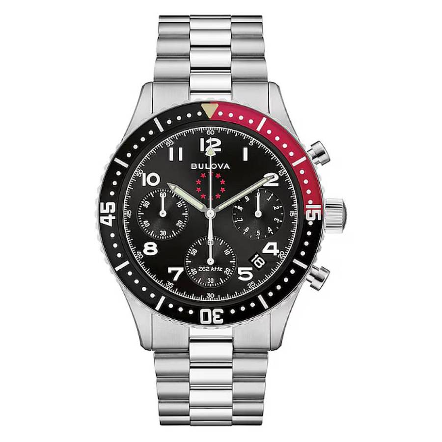 bulova marine star heritage chronograph quartz black dial men's watch 98b451 bulova marine star heritage chronograph quartz black dial men's watch 98b451
