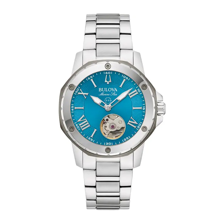 bulova marine star quartz turquoise dial ladies watch 98l317 bulova marine star quartz turquoise dial ladies watch 98l317