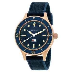 bulova mil ships 150th anniversary special edition automatic blue dial watch 98a325