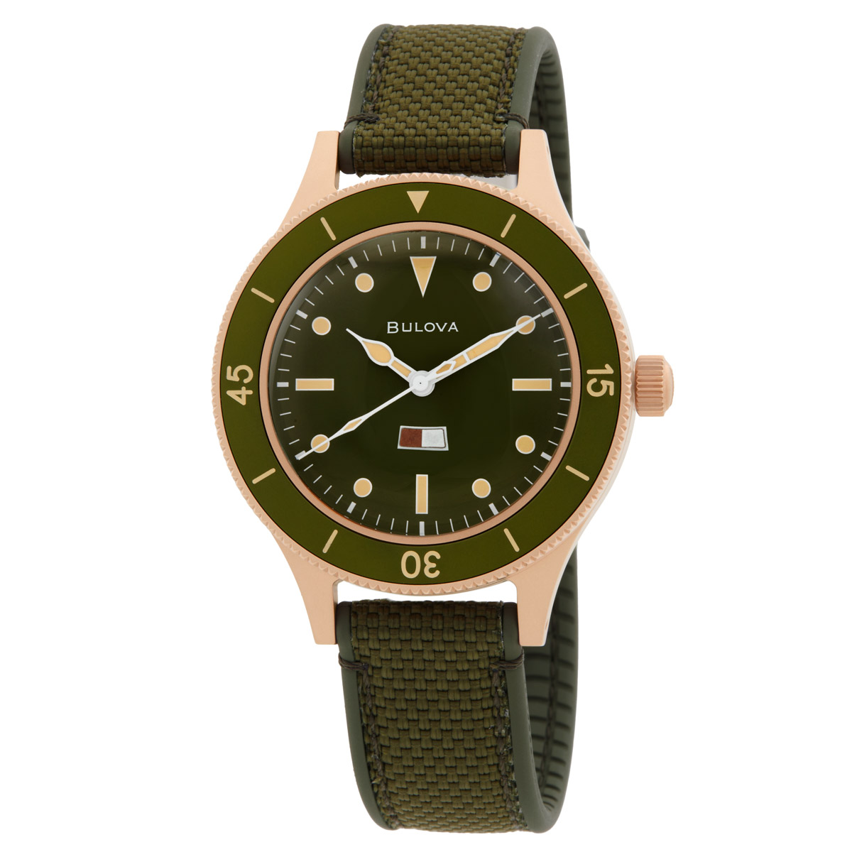 bulova mil ships 150th anniversary special edition automatic green dial watch 98a324 bulova mil ships 150th anniversary special edition automatic green dial watch 98a324
