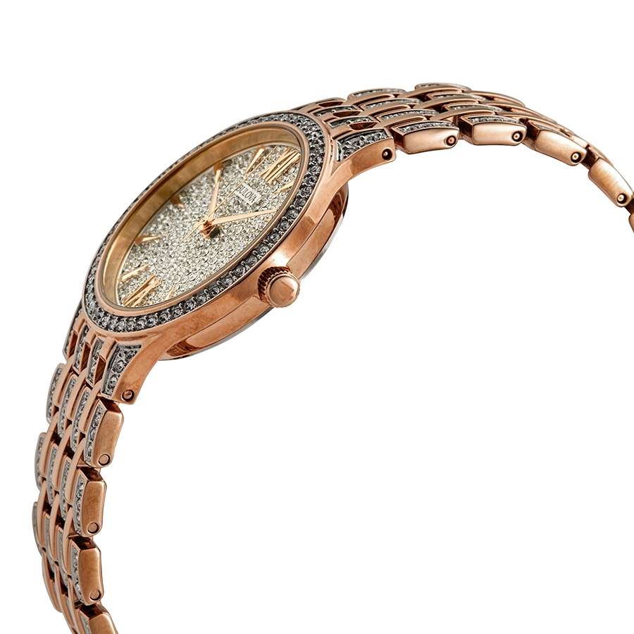 bulova phantom quartz crystal embellished ladies watch 98l235 bulova phantom quartz crystal embellished ladies watch 98l235