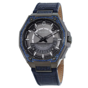bulova precisionist series x quartz sapphire pave men's watch 98j124