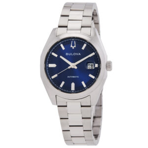 bulova surveyor automatic blue dial men's watch 96b436