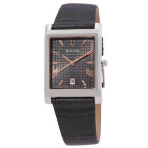 bulova sutton quartz grey dial watch 96b443