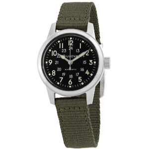 bulova vwi special edition hack automatic black dial men's watch 96a259
