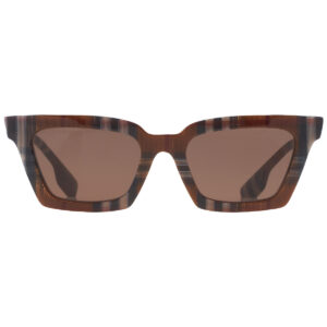 burberry briar dark brown square ladies sunglasses be4392u 396673 52