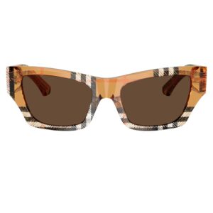 burberry dark brown cat eye ladies sunglasses be4441u 414673 52