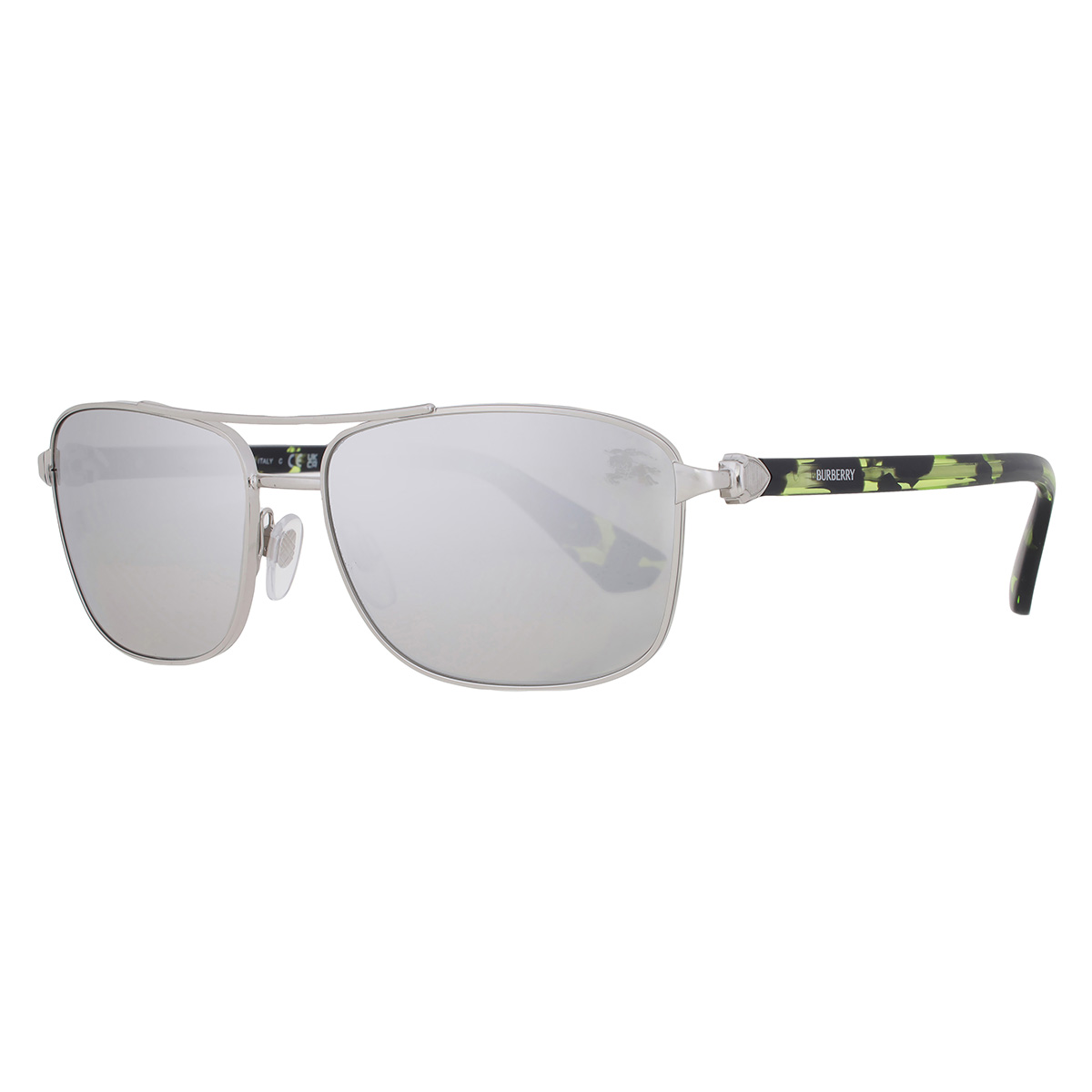 burberry light grey mirror silver rectangular men's sunglasses be3163 10056g 60 burberry light grey mirror silver rectangular men's sunglasses be3163 10056g 60