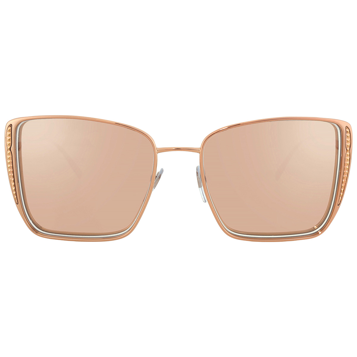 bvlgari clear mirror rose gold square ladies sunglasses bv6176 20140w 55 bvlgari clear mirror rose gold square ladies sunglasses bv6176 20140w 55
