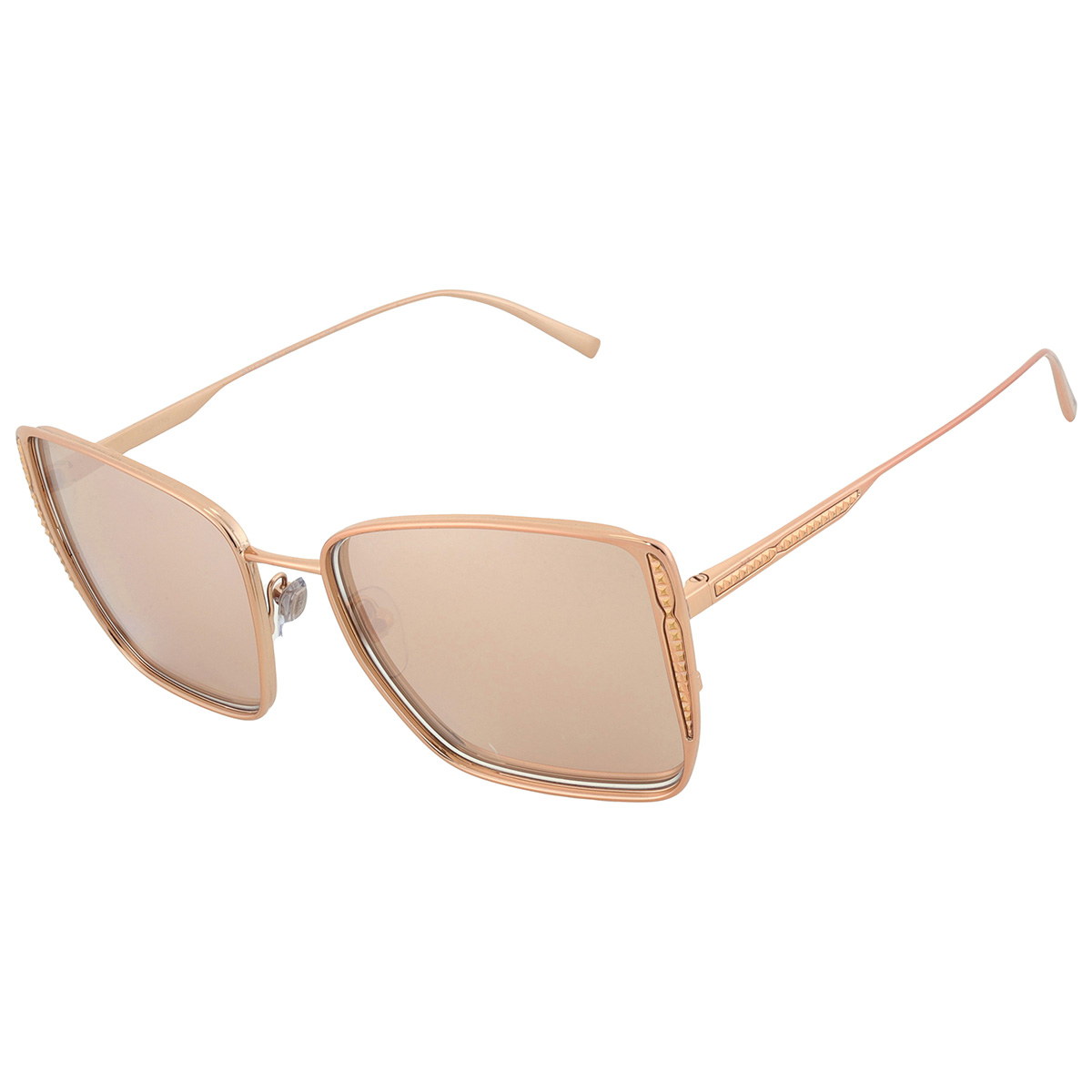 bvlgari clear mirror rose gold square ladies sunglasses bv6176 20140w 55 bvlgari clear mirror rose gold square ladies sunglasses bv6176 20140w 55