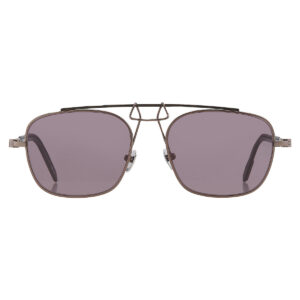 calvin klein titanium grey pilot men's sunglasses cknyc1810s 008 52