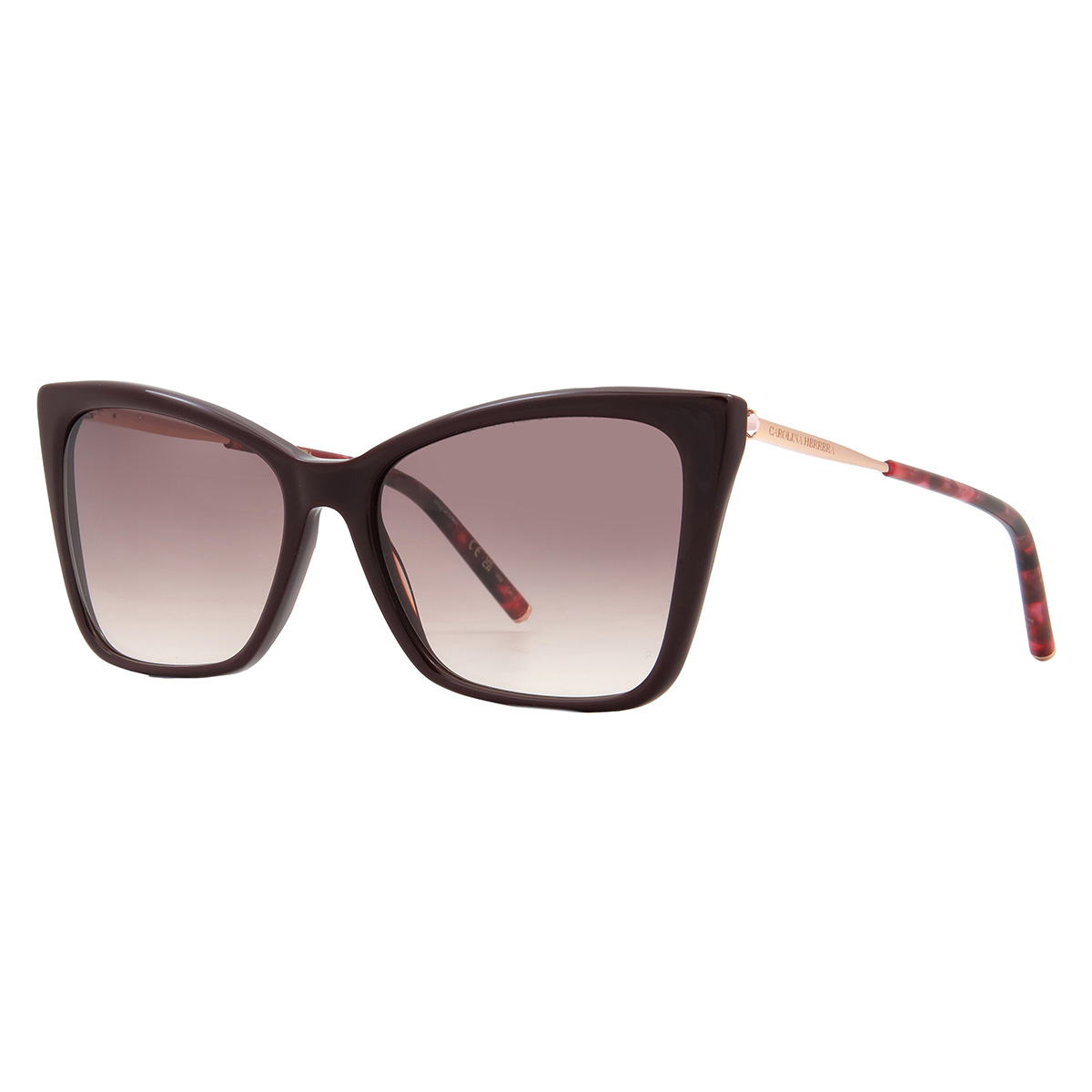 carolina herrera brown shaded cat eye ladies sunglasses her 0180/s 06k3/ha 57 carolina herrera brown shaded cat eye ladies sunglasses her 0180/s 06k3/ha 57