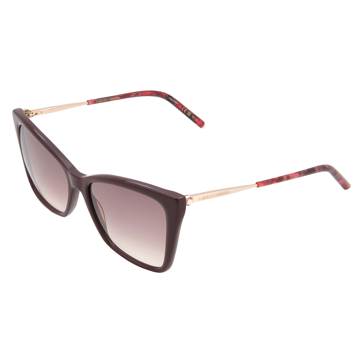 carolina herrera brown shaded cat eye ladies sunglasses her 0180/s 06k3/ha 57 carolina herrera brown shaded cat eye ladies sunglasses her 0180/s 06k3/ha 57