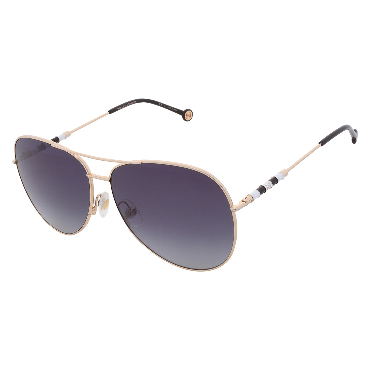 carolina herrera grey shaded pilot ladies sunglasses ch 0034/s 0j5g/9o 64 carolina herrera grey shaded pilot ladies sunglasses ch 0034/s 0j5g/9o 64