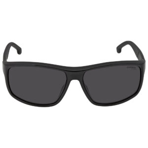 carrera grey rectangular men's sunglasses carrera 8038/s 0807/ir 61