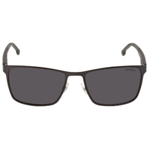 carrera grey rectangular men's sunglasses carrera 8048/s 0807/ir 58