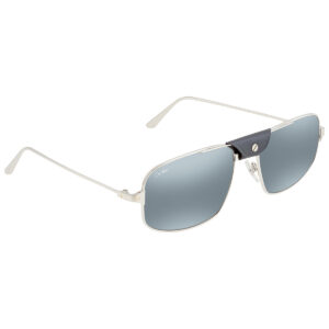 cartier santos de cartier blue navigator men's sunglasses ct0193s 004 60