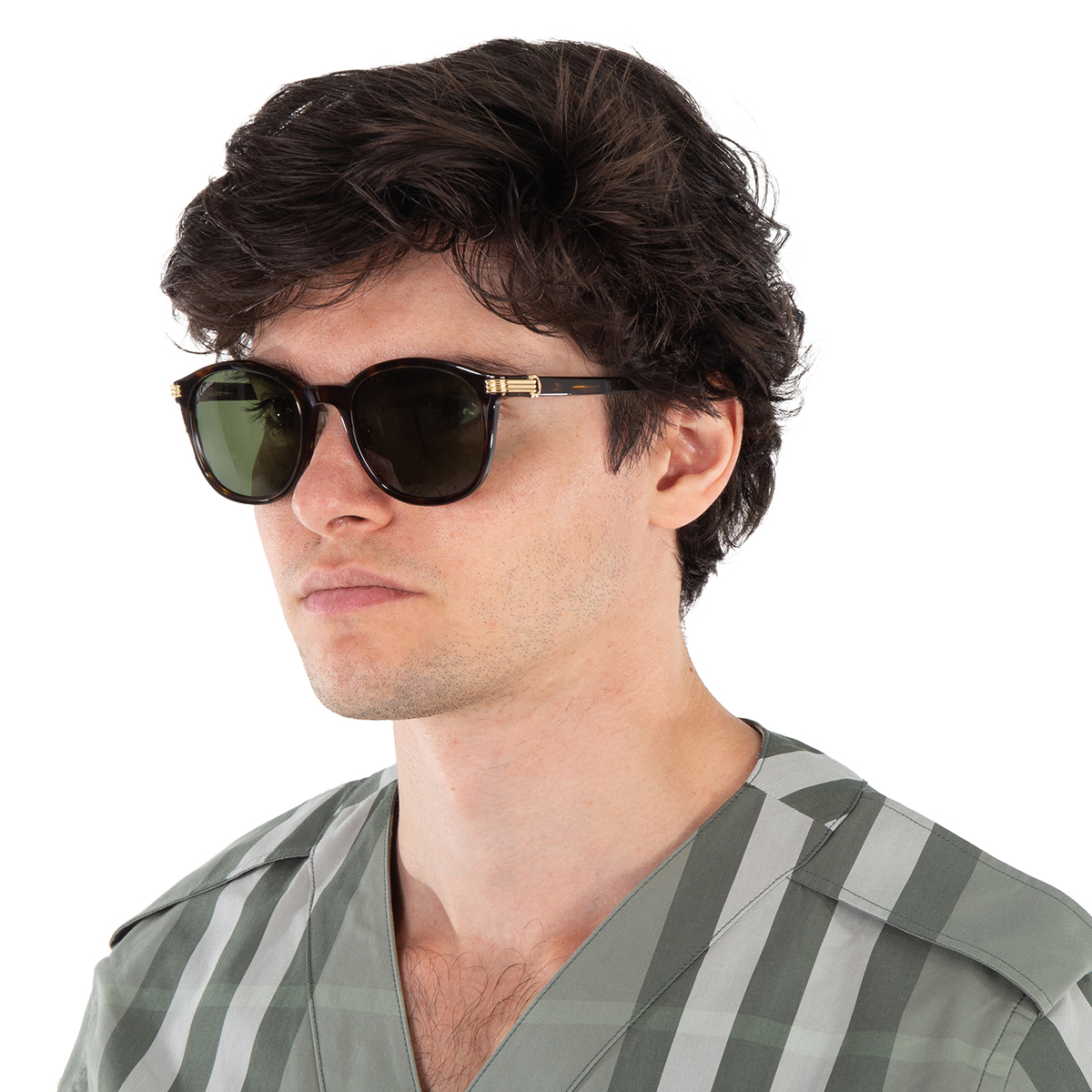 cartier green oval men's sunglasses ct0302s 006 53 cartier green oval men's sunglasses ct0302s 006 53