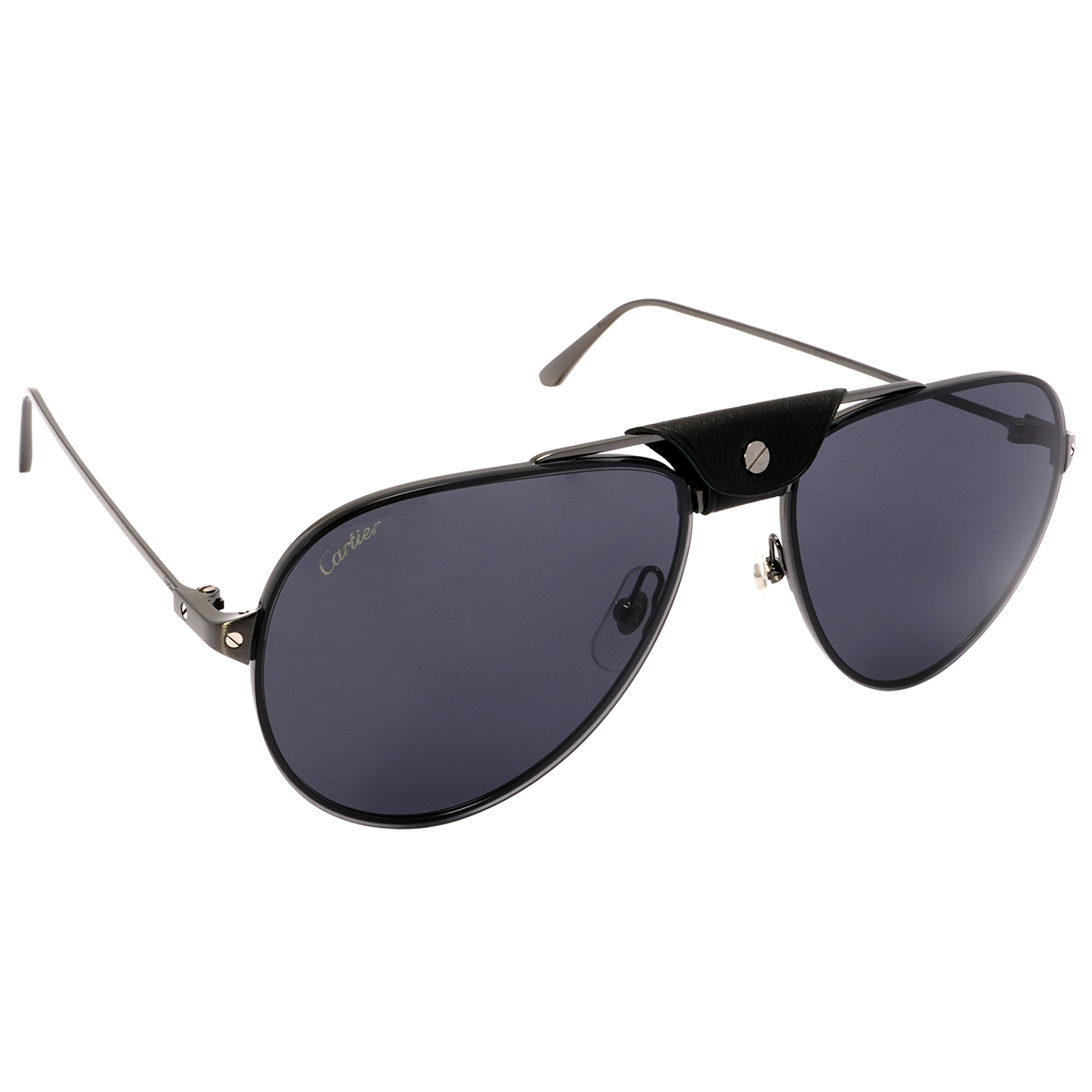 cartier santos de carter grey pilot men's sunglasses ct0166s 001 60 cartier santos de carter grey pilot men's sunglasses ct0166s 001 60