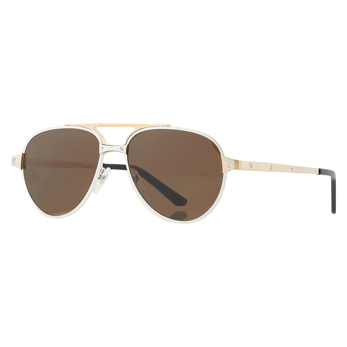 cartier santos de cartier polarized brown pilot men's sunglasses ct0476s 008 59 cartier santos de cartier polarized brown pilot men's sunglasses ct0476s 008 59