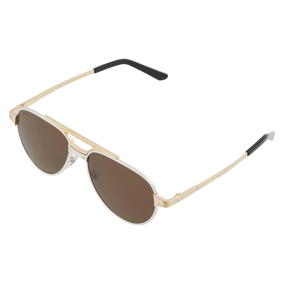cartier santos de cartier polarized brown pilot men's sunglasses ct0476s 008 59 cartier santos de cartier polarized brown pilot men's sunglasses ct0476s 008 59