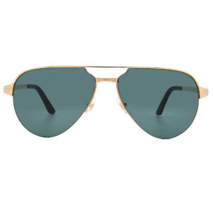 cartier santos de cartier green pilot sunglasses ct0386s 002 60