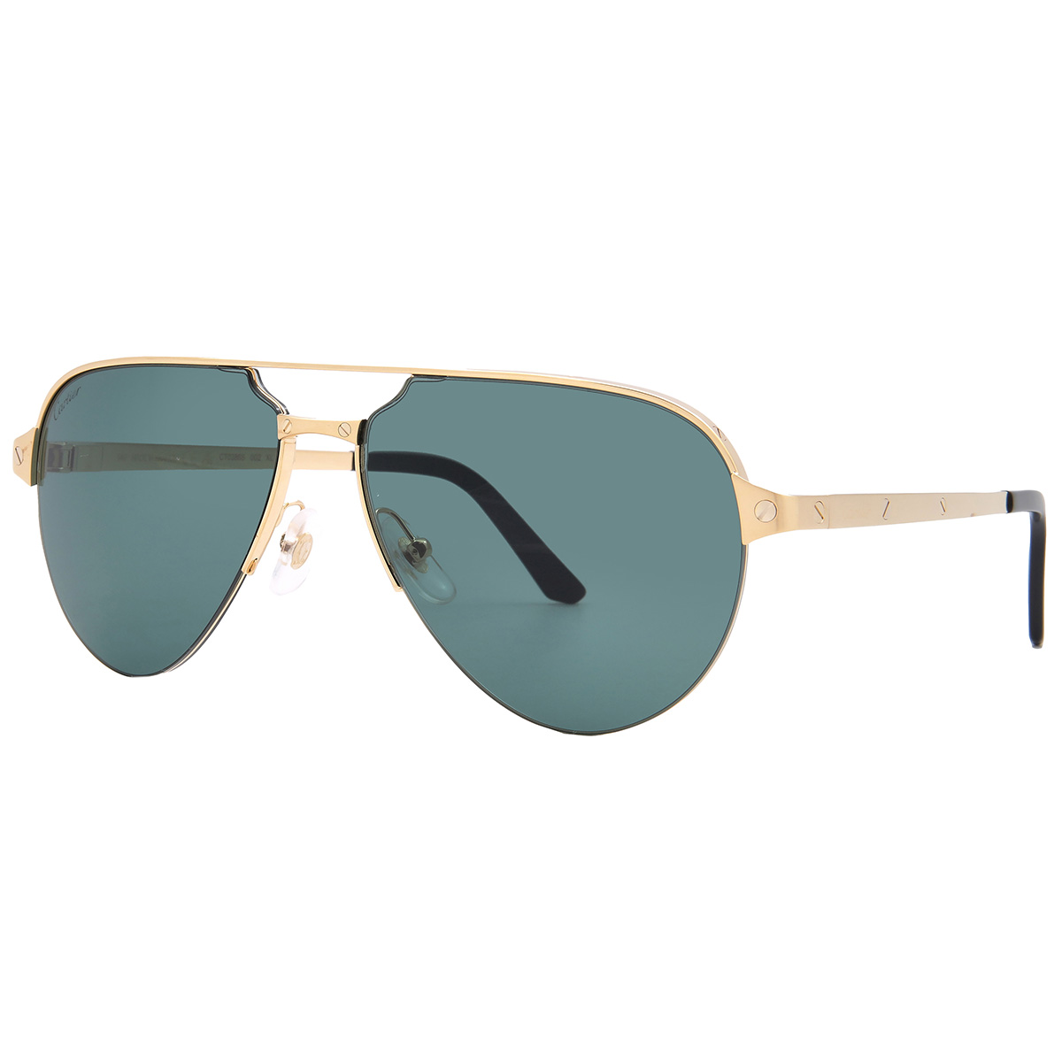 cartier santos de cartier green pilot sunglasses ct0386s 002 60 cartier santos de cartier green pilot sunglasses ct0386s 002 60