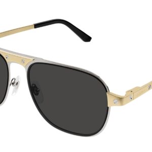 cartier santos de cartier grey pilot men's sunglasses ct0532s 001 58