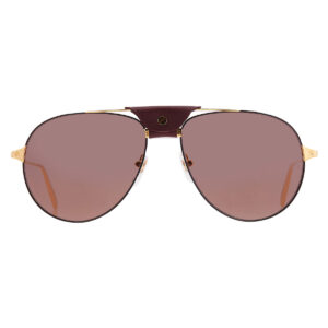 cartier santos de cartier red pilot men's sunglasses ct0038s 002 59
