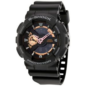 casio g shock black dial resin men's watch ga110rg 1a