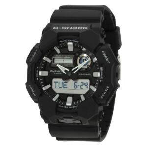 casio g shock alarm world time quartz analog digital black dial men's watch ga 010 1a