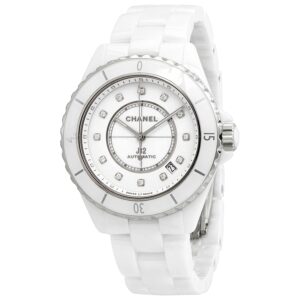 chanel j12 diamond white dial ladies watch h5705