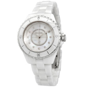 chanel j12 quartz diamond white dial ladies watch h5704