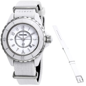 chanel j12 white dial ladies watch h4656