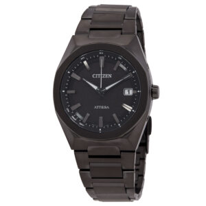 citizen attesa eco drive black dial men's watch cb3045 61e