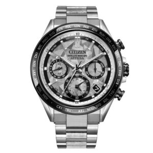 citizen attesa eco drive chronograph silver dial men's watch cc4076 65a