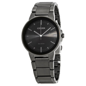 citizen axiom black dial men's watch bj6517 52e